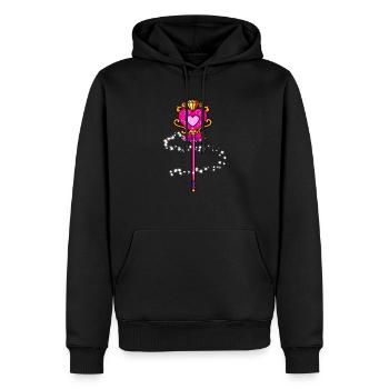 Cool baguette de la princesse princesse sorcière - Sweat à capuche Premium bio Homme - noir - Devant - Nico (187cm)