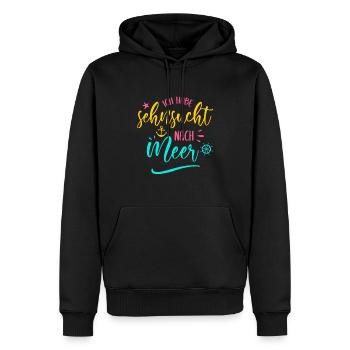 Sehnsucht Nach Meer Urlaub Strandurlaub Geschenk - Männer Premium Bio Hoodie - Schwarz - Vorne - Nico (187cm)
