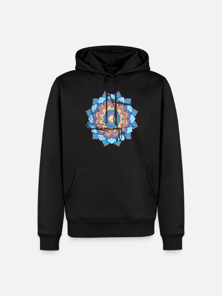 Mandala summer beginning summer - Men’s Premium Organic Hoodie - black