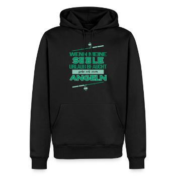 Lustiges Angler Angeln Petri Heil Fischer Geschenk - Männer Premium Bio Hoodie - Schwarz - Vorne - Nico (187cm)