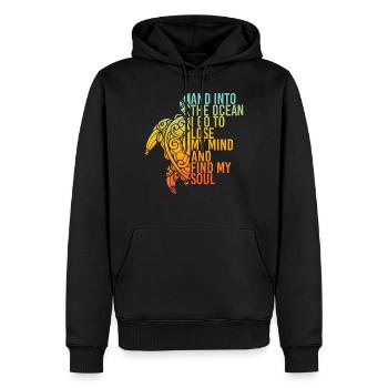Into The Ocean I Go To Lose My Mind Find My Soul - Männer Premium Bio Hoodie - Schwarz - Vorne - Nico (187cm)