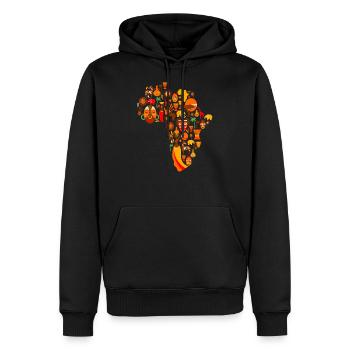 Africa - Men’s Premium Organic Hoodie - black - Front - Nico (187cm)