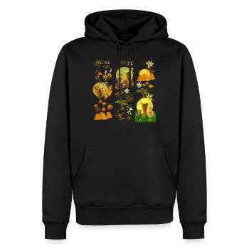 Africa - Felpa con cappuccio ecologica premium da uomo - nero - Fronte - Nico (187cm)