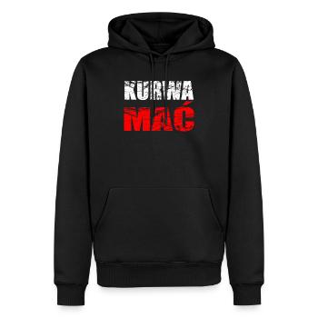 Kurwa Mac,Poland,Polish flag,polska, - Men’s Premium Organic Hoodie - black - Front - Nico (187cm)