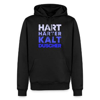 Kaltduscher Hart Männlich Kalt Duschen Geschenk - Männer Premium Bio Hoodie - Schwarz - Vorne - Nico (187cm)