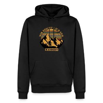 Randonneurs et randonnées - je suis assez pour faire de la randonnée - Sweat à capuche Premium bio Homme - noir - Devant - Nico (187cm)