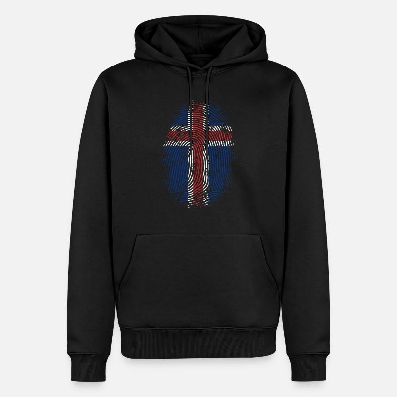 ÉQUIPE ISLANDE - Sweat à capuche Premium bio Homme - noir