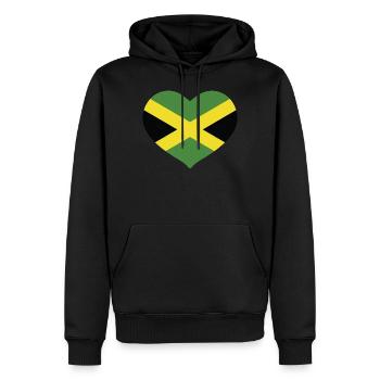 COEUR JAMAÏQUE - Sweat à capuche Premium bio Homme - noir - Devant - Nico (187cm)