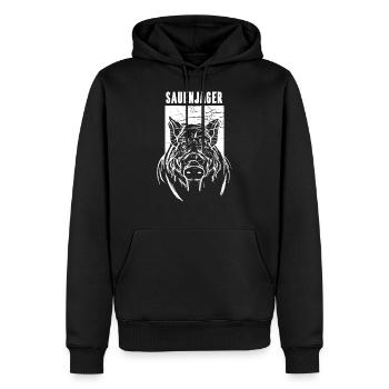 Jäger Jagd Drückjagd Treibjagd Jagdhund Geschenk - Männer Premium Bio Hoodie - Schwarz - Vorne - Nico (187cm)
