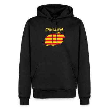 Katalonien katalanisch Flagge Fahne - Männer Premium Bio Hoodie - Schwarz - Vorne - Nico (187cm)
