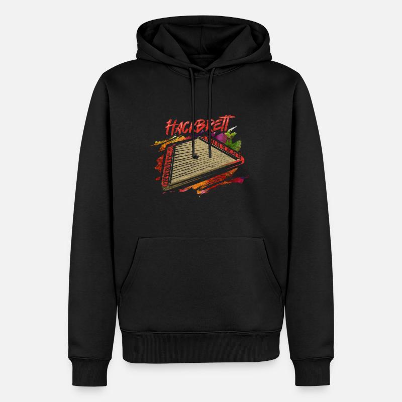 Hackbrett Kastenzither Musik - Männer Premium Bio Hoodie - Schwarz