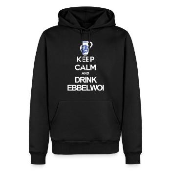 keep calm and drink ebbelwoi äppelwoi bembel hesse - Männer Premium Bio Hoodie - Schwarz - Vorne - Nico (187cm)