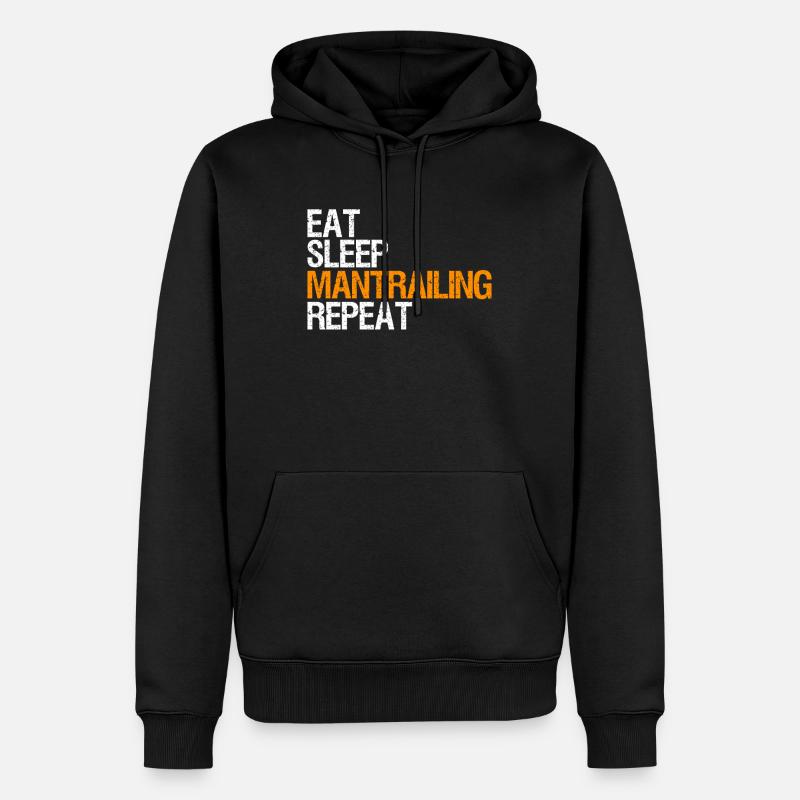 Mantrailing manger répétition de sommeil - Sweat à capuche Premium bio Homme - noir