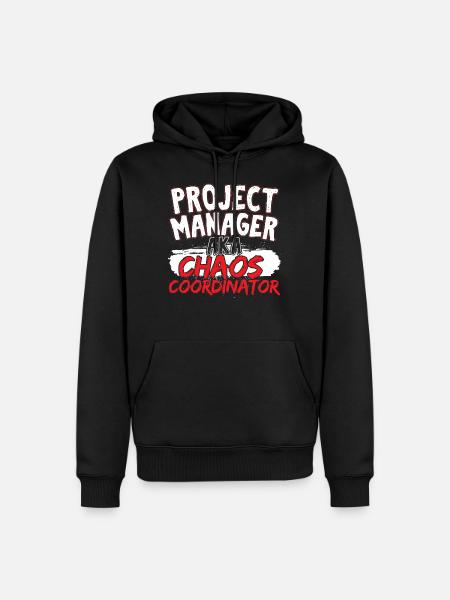 Project Management AKA Chaos Coordinator - Männer Premium Bio Hoodie - Schwarz