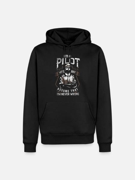 Airplane pilot saying - Men’s Premium Organic Hoodie - black