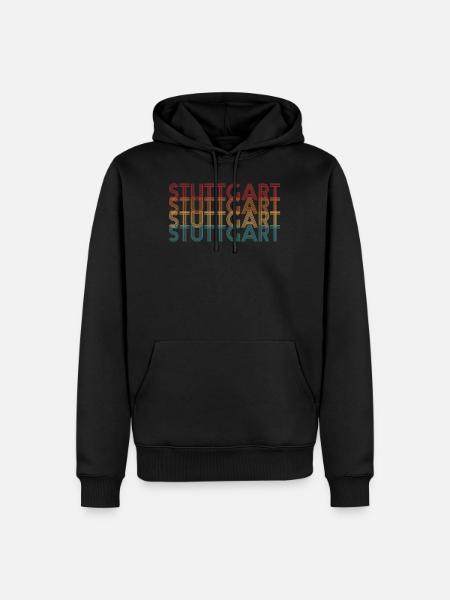 Stuttgart | Stuttgarter - Männer Premium Bio Hoodie - Schwarz