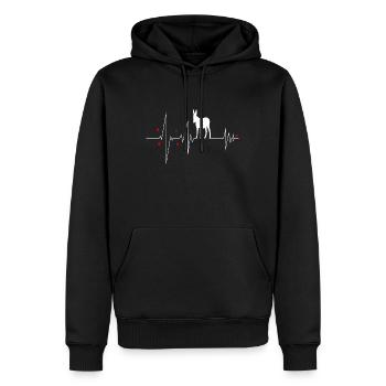 Esel - Männer Premium Bio Hoodie - Schwarz - Vorne - Nico (187cm)