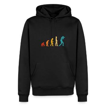 Retro evolution photographer - Men’s Premium Organic Hoodie - black - Front - Nico (187cm)
