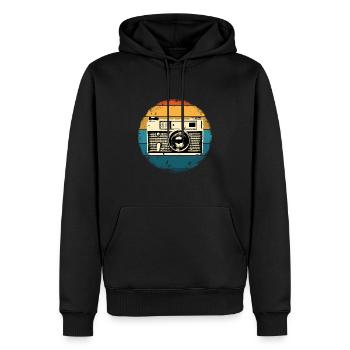 Vintage Retro Kamera - Männer Premium Bio Hoodie - Schwarz - Vorne - Nico (187cm)