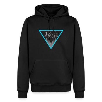 Wandern Berge Bergsteiger Wanderung Geschenk - Männer Premium Bio Hoodie - Schwarz - Vorne - Nico (187cm)