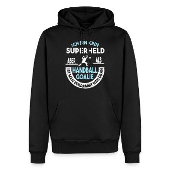 Handball Handballer Handballtorwart Geschenk - Männer Premium Bio Hoodie - Schwarz - Vorne - Nico (187cm)