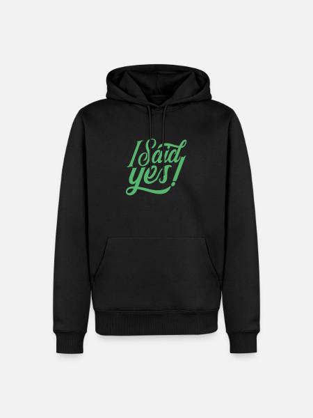 Marriage proposal - Men’s Premium Organic Hoodie - black
