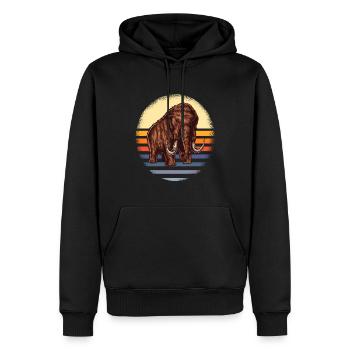 mammouth - Sweat à capuche Premium bio Homme - noir - Devant - Nico (187cm)