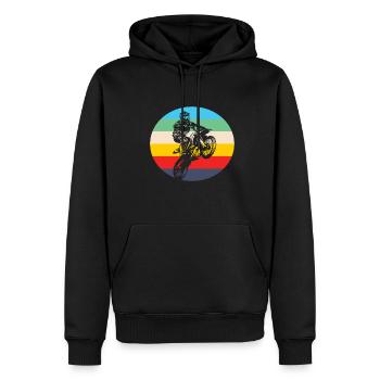 Motocross Motocross Motorrad Motocross Bekleidung - Männer Premium Bio Hoodie - Schwarz - Vorne - Nico (187cm)