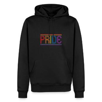 Fierté - Sweat à capuche Premium bio Homme - noir - Devant - Nico (187cm)