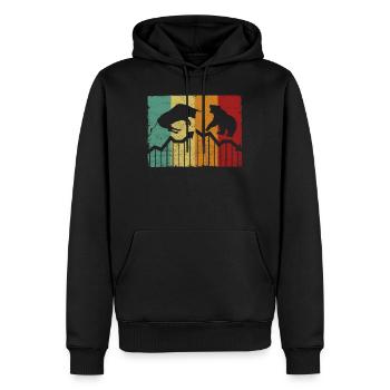 Trader und Investor Bulle und Bär ETF Aktien Börse - Männer Premium Bio Hoodie - Schwarz - Vorne - Nico (187cm)