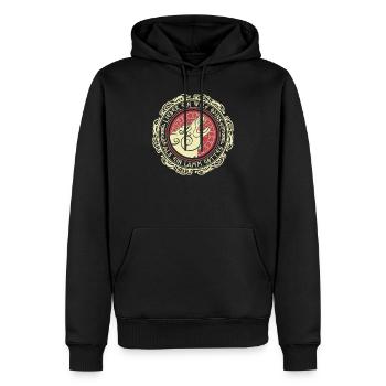Un loup d’Odin Comme un agneau viking - Sweat à capuche Premium bio Homme - noir - Devant - Nico (187cm)