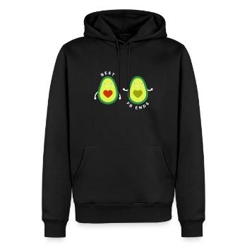 Idée de cadeau de fruits drôles de meilleurs amis d'avocat - Sweat à capuche Premium bio Homme - noir - Devant - Nico (187cm)