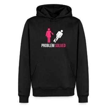 Problème résolu Cadeau de dissolution de rupture de divorce drôle - Sweat à capuche Premium bio Homme - noir - Devant - Nico (187cm)
