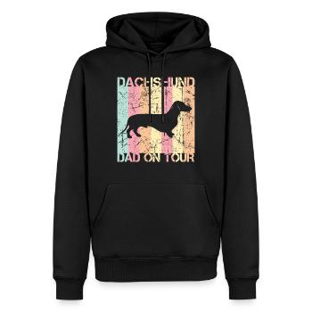 Dachshund Dachshund saying gift - Men’s Premium Organic Hoodie - black - Front - Nico (187cm)