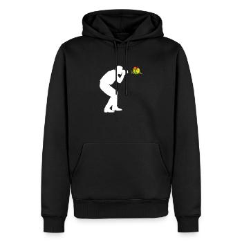 Photographie d'oiseaux photographe animalier photographe amateur caméra - Sweat à capuche Premium bio Homme - noir - Devant - Nico (187cm)