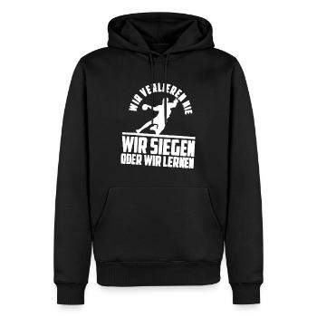 Handball Handballer Handball Geschenkidee Geschenk - Männer Premium Bio Hoodie - Schwarz - Vorne - Nico (187cm)