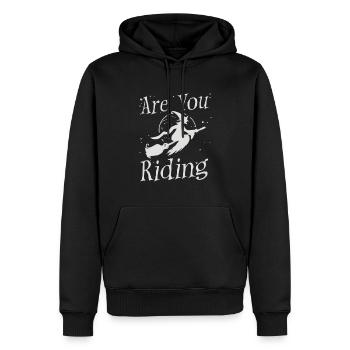 Sorcière sorcière balai halloween costume d'halloween - Sweat à capuche Premium bio Homme - noir - Devant - Nico (187cm)