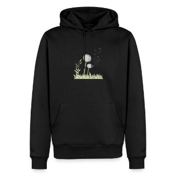 Pissenlits Cadeau de pissenlit Fleurs Dété Nature - Sweat à capuche Premium bio Homme - noir - Devant - Nico (187cm)
