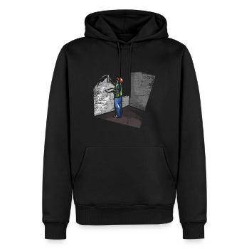 Stuckateur Putzarbeiten - Männer Premium Bio Hoodie - Schwarz - Vorne - Nico (187cm)