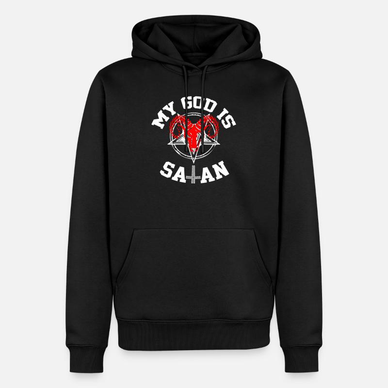 Mon dieu est Satan - Sweat à capuche Premium bio Homme - noir