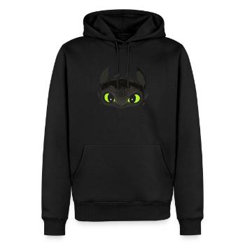 Kostüm Drache für Halloween Fasching Erwachsene - Männer Premium Bio Hoodie - Schwarz - Vorne - Nico (187cm)