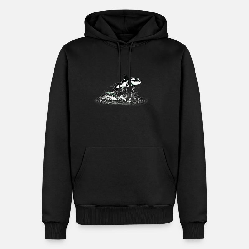 Orca - Sweat à capuche Premium bio Homme - noir