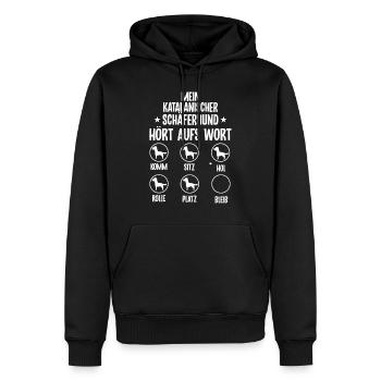 Lustiges katalanischer schäferhund Hund Geschenk - Männer Premium Bio Hoodie - Schwarz - Vorne - Nico (187cm)