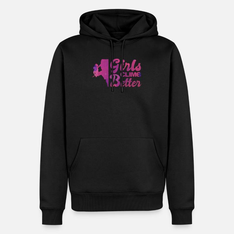 L’escalade sportive dames - Sweat à capuche Premium bio Homme - noir