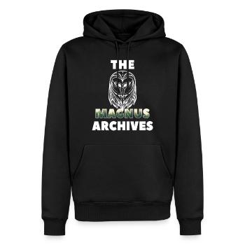 Les archives Magnus - Spooky - Sweat à capuche Premium bio Homme - noir - Devant - Nico (187cm)
