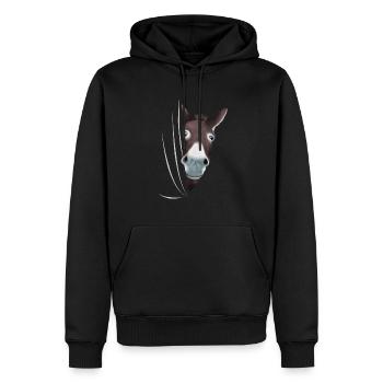Esel Maultier Eselliebhaber Geschenk - Männer Premium Bio Hoodie - Schwarz - Vorne - Nico (187cm)