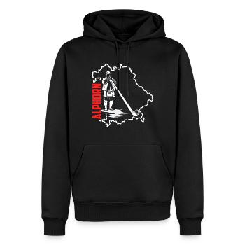 Alphorn - Männer Premium Bio Hoodie - Schwarz - Vorne - Nico (187cm)