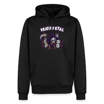 DEATH METAL - Männer Premium Bio Hoodie - Schwarz - Vorne - Nico (187cm)