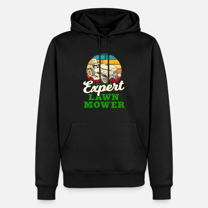 Tondeuse à gazon Expert - Sweat à capuche Premium bio Homme - noir