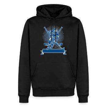 Hockey Hockey Hockey Sur Glace Auto-conception - Sweat à capuche Premium bio Homme - noir - Devant - Nico (187cm)